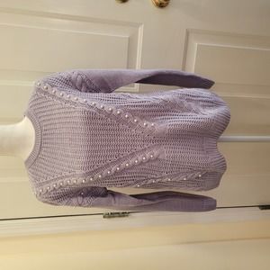 NWT Sienna Sage Lavender Knit Sweater Size S